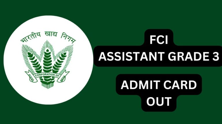 FCI AG 3 ADMIT CARD