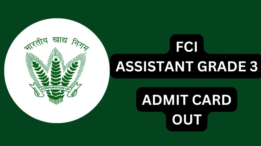 FCI AG 3 ADMIT CARD